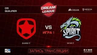 Gambit vs Spirit, DreamLeague CIS, game 1 [Jam, CrystalMay]