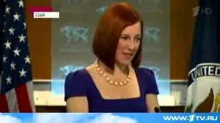 06 09 2014 Джен Псаки мочит до слез! И грех и смех  Jen Psaki water to tears! And sin and laughter