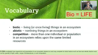 Teacher Instructional Video- Biotic and Abiotic Factors