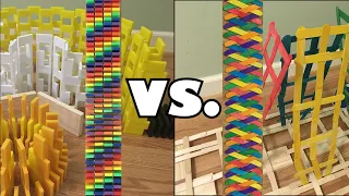 Dominoes VS Stick Bombs - 12 Chain Reaction BATTLES (Screenlink)