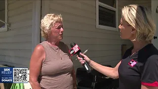 Woman's home suffers extensive damage after Hurricane Ian hits mobile home park