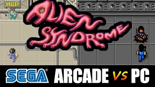 Alien Syndrome - SEGA ARCADE vs PC: Arcade, PC DOS