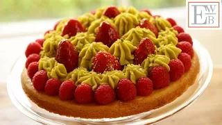 Strawberry Pistachio Tart with Sable Breton Crust