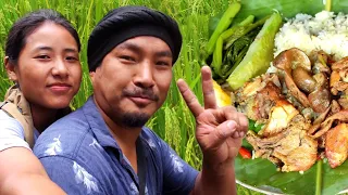 vegetable harvesting || Bike offroading with wife || spicy chicken mukbang || kents vlog.