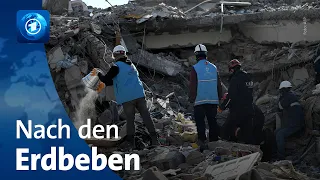 Türkei und Syrien: Suche nach Erdbeben-Überlebenden dauert an