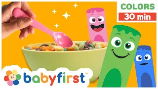 Toddler Learning Videos | COLOR CREW MAGIC | Cereal | Taco & More | Magical Colors | BabyFirst TV