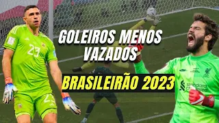 Os 5 goleiros com mais  jogos sem sofrer gols no Brasileirão em 2023.