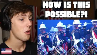 American Reacts to Royal Marines Corps of Drums and Top Secret Drum Corps!