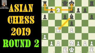 Asian Continental Chess 2019 - Round 2 - Lê Quang Liêm vs. N R Vignesh