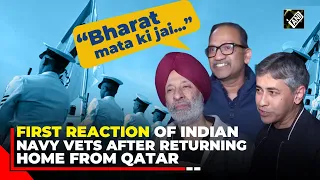 "Wouldn't have been possible" Ex-Navy vets freed by Qatar chant Bharat Mata Ki Jai, praise PM Modi