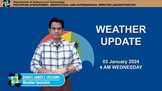 Public Weather Forecast issued at 4AM | January 3, 2024 - Wednesday
