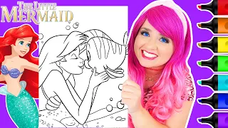 The Little Mermaid Ariel & Flounder GIANT Coloring Page | Ohuhu Paint Markers