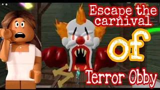 escape the carnival of terror obby 🎪.....can I escape 😱