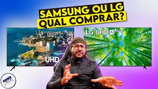 COMPARATIVO LG UQ8050 VS SAMSUNG CU7700 - TV LG OU SAMSUNG? O MESMO PREÇO - O QUE MUDA?