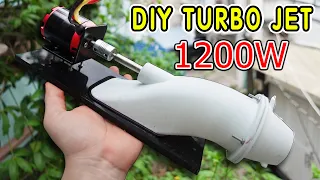 Chế Động Cơ  Jet Turbo Phản Lực chạy Motor 3 pha 400Kv Dự Án Giúp Con Người Có Thể Bơi Nhanh Như Cá