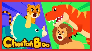 💥 ROAR❕💥 BIG AND STRONG Dinosaurs and Animals compilation | nursery rhymes | kids song | #cheetahboo