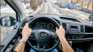 Volkswagen Transporter T6 (2.0 TDI 102HP) | POV Test Drive #686 Joe Black