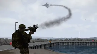 Hit! Shooting down MiG-29 Fighter Aircraft - ARMA 3 Milsim