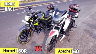 Apache 160 VS Hornet 160R Race | Drag Race | Highway Battle