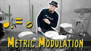 Using Metric Modulation to pivot from a Dotted Quarter Note to a Half Note