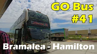 4K GO Bus 41 Ride from Bramalea GO to Hamilton GO Centre (Duration 1h 35min)