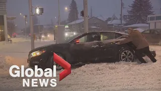 Calgary area hit with up to 40cm of heavy snowfall