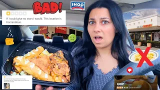I Ate At the WORST Rated Restaurants for 24 HOURS