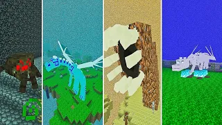 4 New Dimensions In Minecraft !!! (Cavern, Sky land, Temple, Ruins)