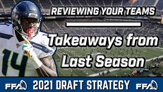2021 Fantasy Football Draft Strategy | Biggest Takeaways from 2020 | Reviewing Your Teams