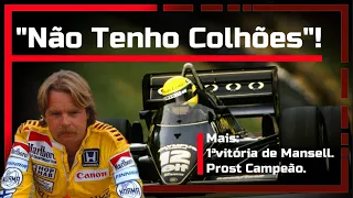 Rosberg reclama de Senna-A imprensa tenta tirar a 1ª vitória de Mansell-Prost é Campeão B Hatch 85.