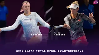 Kiki Bertens vs. Elise Mertens | 2019 Qatar Total Open Quarterfinal | WTA Highlights