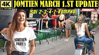 Jomtien Beach Road One Way Started   Soi-2-3-4-7-Rompho  March 2024 Pattaya Thailand