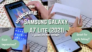 Unboxing Samsung Galaxy Tab A7 Lite + Post 24Hours // A budget & worthy tablet for students! // MY