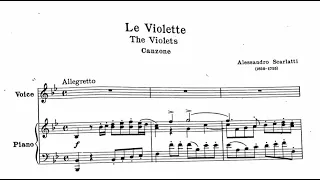 Le Violette (A. Scarlatti) - Bb Major (Slower Tempo) Piano Accompaniment