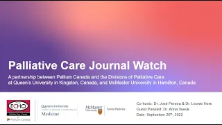 Palliative Care Journal Watch - September 2022
