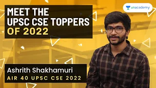 AIR 40 Ashrith Shakhamuri UPSC CSE 2022 | Anthropology Optional |1st Attempt | Meet the UPSC Toppers