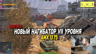 Новый нагибатор на VII уровне AMX 13 75 в 2022 Wot Blitz | D_W_S