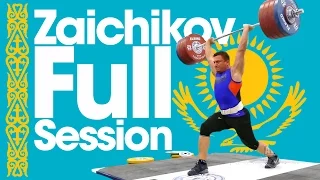 Alexandr Zaichikov Full Session 180kg Snatch 220kg C&J 250kg Front Squat 2015 Worlds