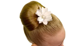 Penteado Infantil Fácil com Coque | Penteados simples para meninas por LittleGirlHair ❤