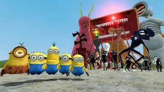 MINIONS VS TREVOR HENDERSON CREATURES!! Garry's Mod Sandbox