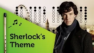 Sherlock Theme on Tin Whistle D + tabs tutorial