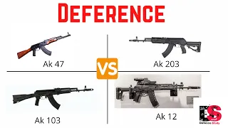 Difference between AK 47, AK 103, AK 203 and AK 12 | AK 47 VS AK 103 | AK 203 VS AK 12