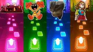 Fudge Monster vs Smiling Critters vs Chipi Chipi Chapa Chapa Cat vs Miss Delight - Tiles Hop