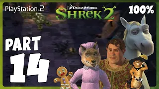 Shrek 2 (PS2) - Part 14 'Level 9: The Mines 2/2' 100% HD Co-Op Walkthrough - No Commentary