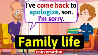 Family life conversation (Father and son) English Conversation Practice