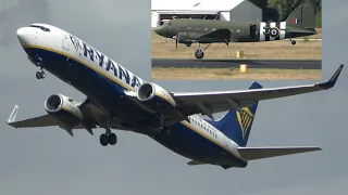 Douglas C-47 Causes Go Around By Ryanair Boeing 737 | Eindhoven Airport