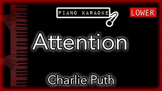 Attention (LOWER -3) - Charlie Puth - Piano Karaoke Instrumental