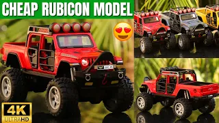 Jeep Wrangler Rubicon Diecast Unboxing | Testing Red Jeep Rubicon 1: 24 Metal Car Scale Model | UAC