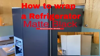 Matte black refrigerator wrap March 2022 Rm wraps