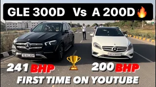 MERCEDES GLE 300D Vs MERCEDES A 200D DRAGRACE, FACEOFF🔥🔥